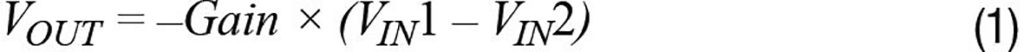 139365 Eq 01 A low-power, low-cost, differential input to a single-ended-output amplifier