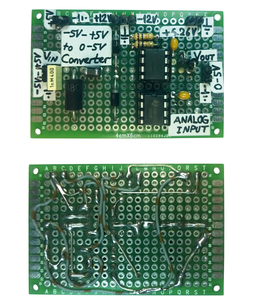 Uzam EW part 6 r2 Fig 4 bottom view Analogue Input Modules for a -5V to +5V to 0-5V Signal Converter
