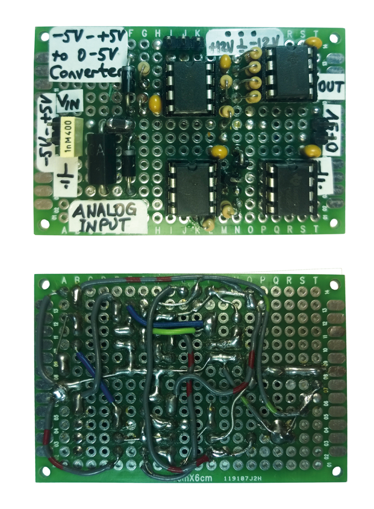 Uzam EW part 6 r2 Fig 7 top view Analogue Input Modules for a -5V to +5V to 0-5V Signal Converter
