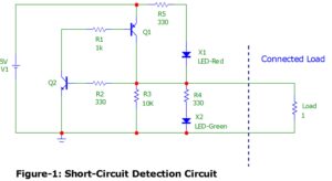 Figure 1 Short-circuit detection circuit analysis
