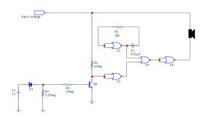 Figure 1 Performance of a low-power alarm circuit with an unstable power supply