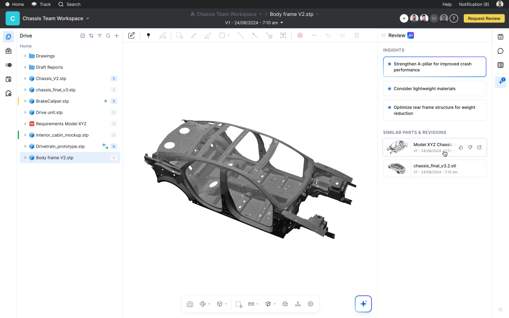 CoLab Review AI Similarity Engine CoLab launches AI solution to reduce risks, improve quality, and protect technical knowledge in mechanical product design